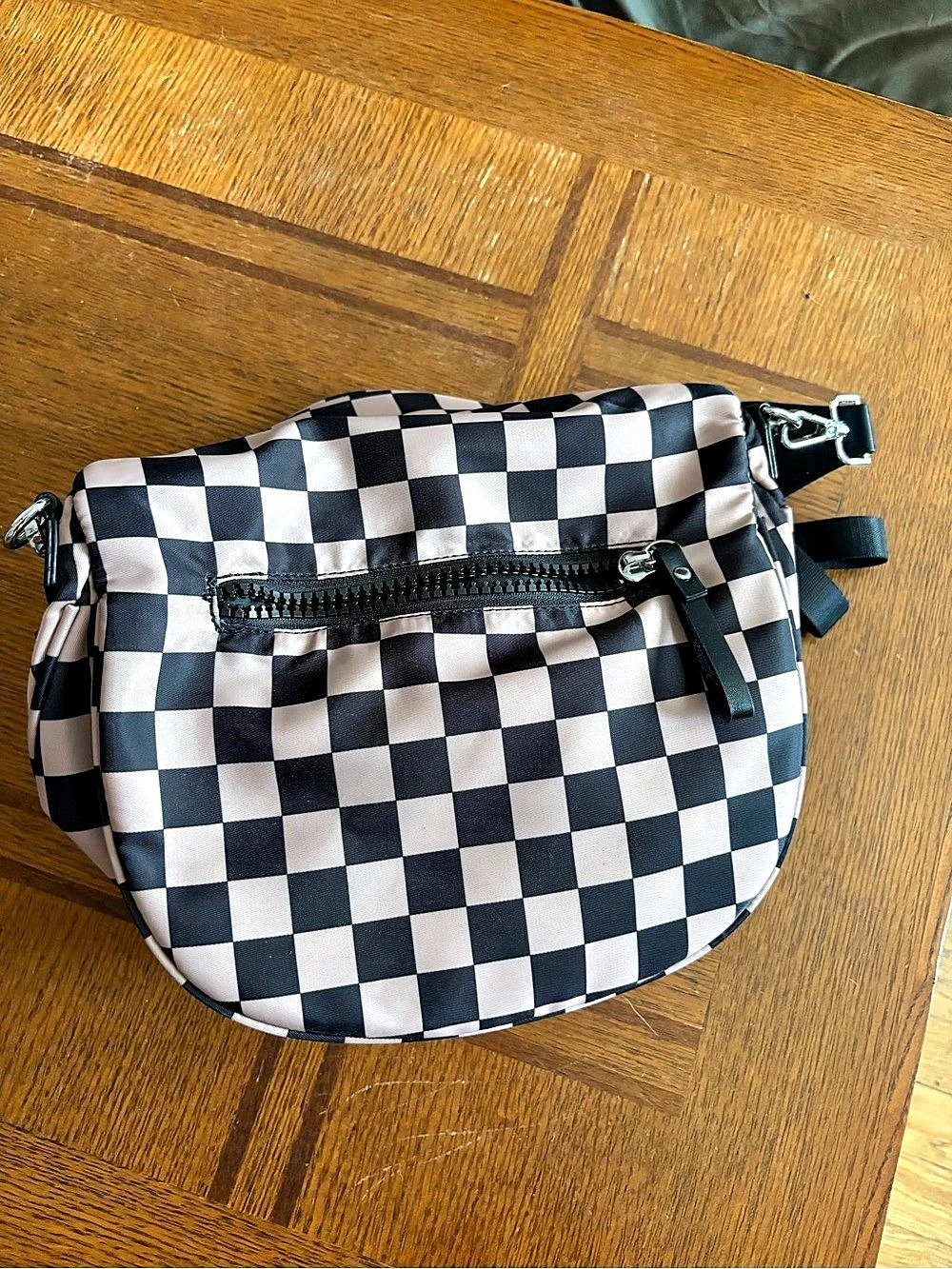 Black & Tan Checkered Crossbody